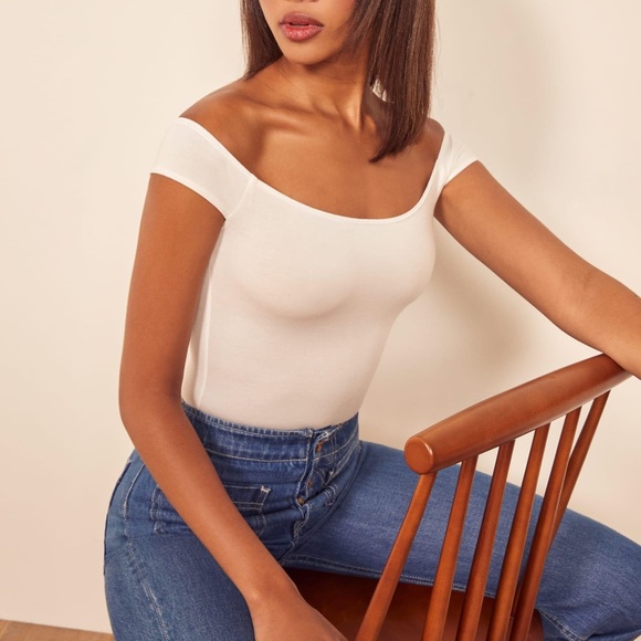 Reformation Tops - NEW Reformation Elsa Off the Shoulder Bodysuit